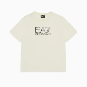 TSHIRT EA7 PANNA O CELESTE