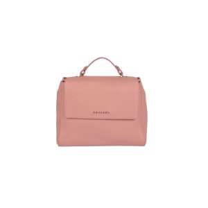 Orciani Sveva Bag Piccola in Pelle Martellata Pesco con Tracolla