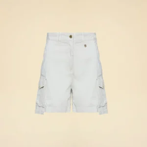 BERMUDA CARGO CON TASCHE IN RASO COTONE
