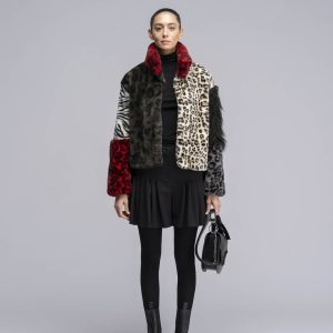 Giacca corta animalier