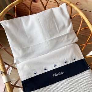 Lenzuolino neonato personalizzato Culla Barchette
