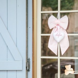 Fiocco Nascita Personalizzato con Cuore in Piquet
